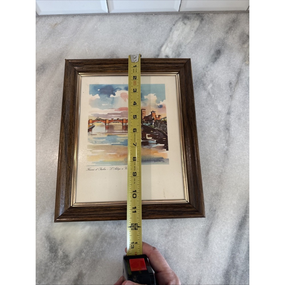 vintage Italian‎ Menu Print Wood Framed With Gold Trim 1962 - Picture 11 of 12